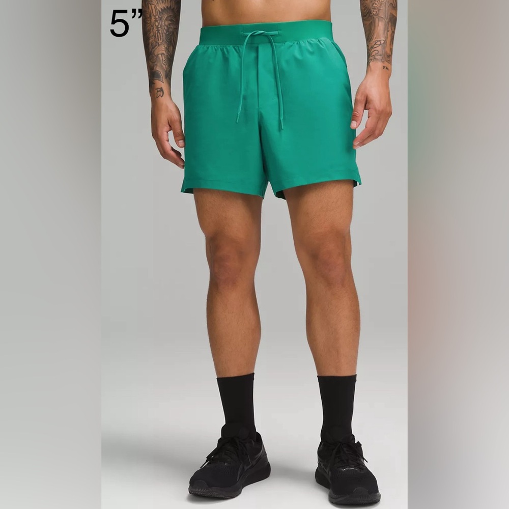 🆕Lululemon🍋 Zeroed In Linerless Short 5" Colour Cascadia Green Sz L-XL